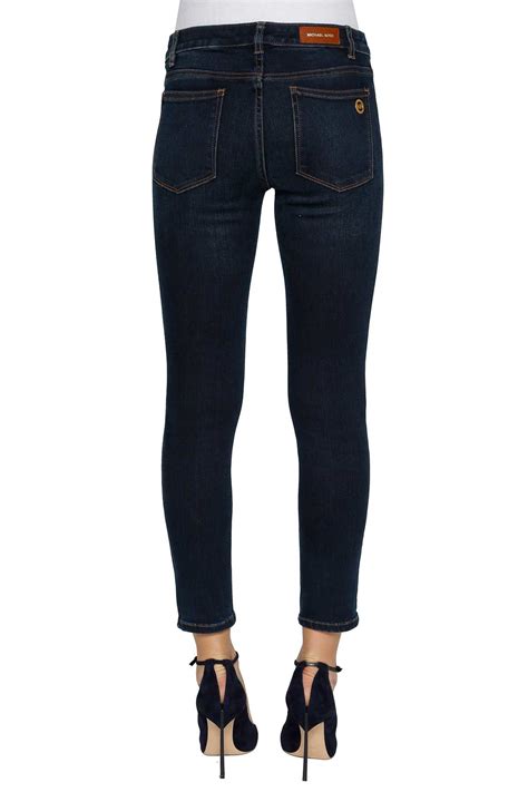 michael kors womens lace up faded skinny jeans|Michael Kors women's skinny jeans.